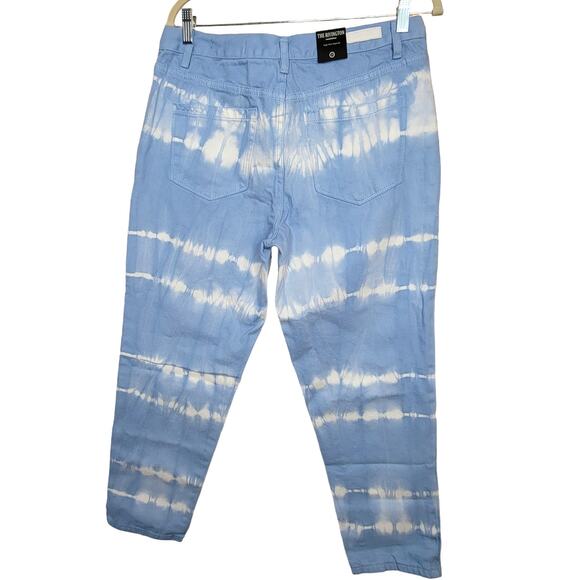 Blank NYC The Rivington High Rise Tapered Blue/White Tie Dye Jeans Women Sz 30 - Picture 5 of 8